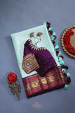 A Vintage kanjeevaram in a lovely shade of blue