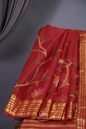 Muslin Jamdaani & Kanjeevaram Fusion