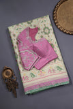 Pastel Patola with intricately designed handwork border