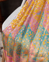 Lovely yellow and multi color kanjeevaram saree