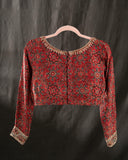 Beautiful black ajrak saree on modal silk