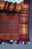 A Vintage kanjeevaram in a lovely shade of blue