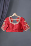 Gorgeous Red Blouse with zardosi work
