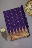 Gadwal saree in royal purple hue