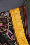 Stunning jamdaani with kanchi border in black !