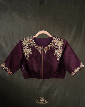 Rich Wine Designer Blouse