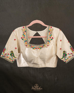 Pure Patola silk saree in a lovely shade of green and pink