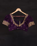 Gadwal saree in a lovely shade of peach and violet