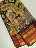 A classic kanchi kalamkari saree with a pure Patola blouse