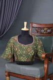 Heritage Green Ajrak Designer Blouse