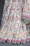 Pastel Patola with intricately designed handwork border