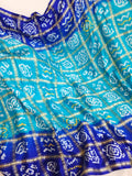 Bandini Gharchola saree in hues of blue