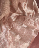 Crushed Tissue saree with embroidered thread work buttas