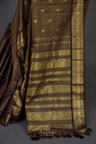 Deep brown kanjeevaram vintage styled