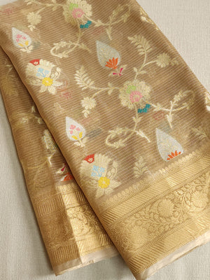 Gold Banarasi Tissue saree