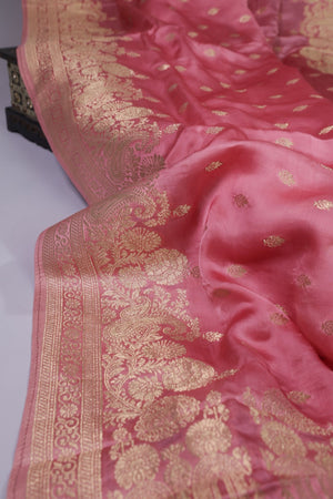 Budget Friendly Soft silk saree in pretty pink