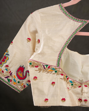 Pure Patola silk saree in a lovely shade of green and pink