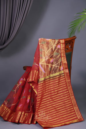 Muslin Jamdaani & Kanjeevaram Fusion
