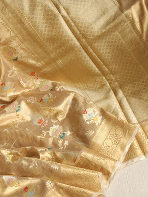 Gold Banarasi Tissue saree