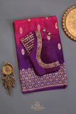Soft crepe silk sarees in dual shades with designer blouses