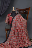 Ajrak on modal silk with complete handwork