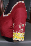 Patan Patola saree with intricately designed maggam work border
