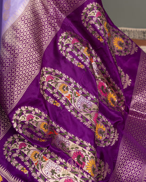 Banarasi Silk Saree in lovely Lavender & Purple shade