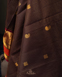Vintage Kanjeevaram in a lovely brown and red combo