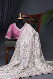 Pastel Patola with intricately designed handwork border