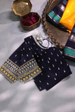 Kanjeevaram saree in a stunning shade of yellow and black
