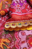 Patan Patola saree with intricately designed maggam work border