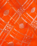 Venkatagiri Pattu saree in bright orange