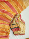 Multi color crush Georgette saree with a patch work blouse