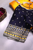 Kanjeevaram saree in a stunning shade of yellow and black