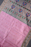 Gadwal Paithani saree in lovely baby pink