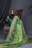 Bandini Georgette saree in hues of green