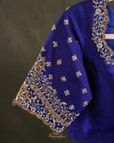 Royal Blue Blouse with beautiful zardosi work