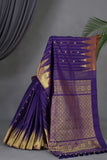 Gadwal saree in royal purple hue