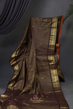 Deep brown kanjeevaram vintage styled