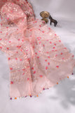 Muslin jamdaani in peach paired with a contrast mint green paithani blouse