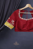 Patan Patola saree with intricately designed maggam work border