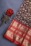Chocolate brown premium quality kanjeevaram