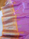 Unique lavender and yellow Venkatagiri Pattu saree