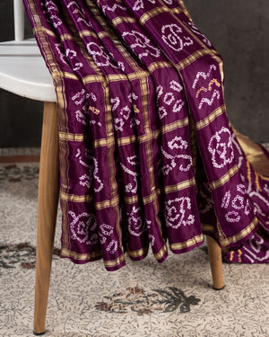 Purple Bandini Gharchola Saree