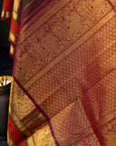 Vintage Kanjeevaram in a lovely brown and red combo