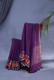 Soft Tussar with a contemporary elegance-Purple