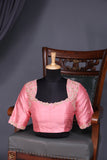 Banarasi Kora Jamdaani in soft blush pink