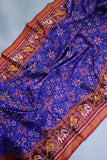 Patan Patola at its best - Royal Blue & Maroon