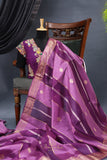 Stunning organza saree in hues of purple
