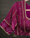 Kalamkari and Bandini fusion on modal silk